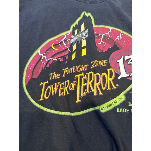 Disney Men's Black Medium Twilight Zone Tower of Terror 13K long sleeve - Picture 6 of 6